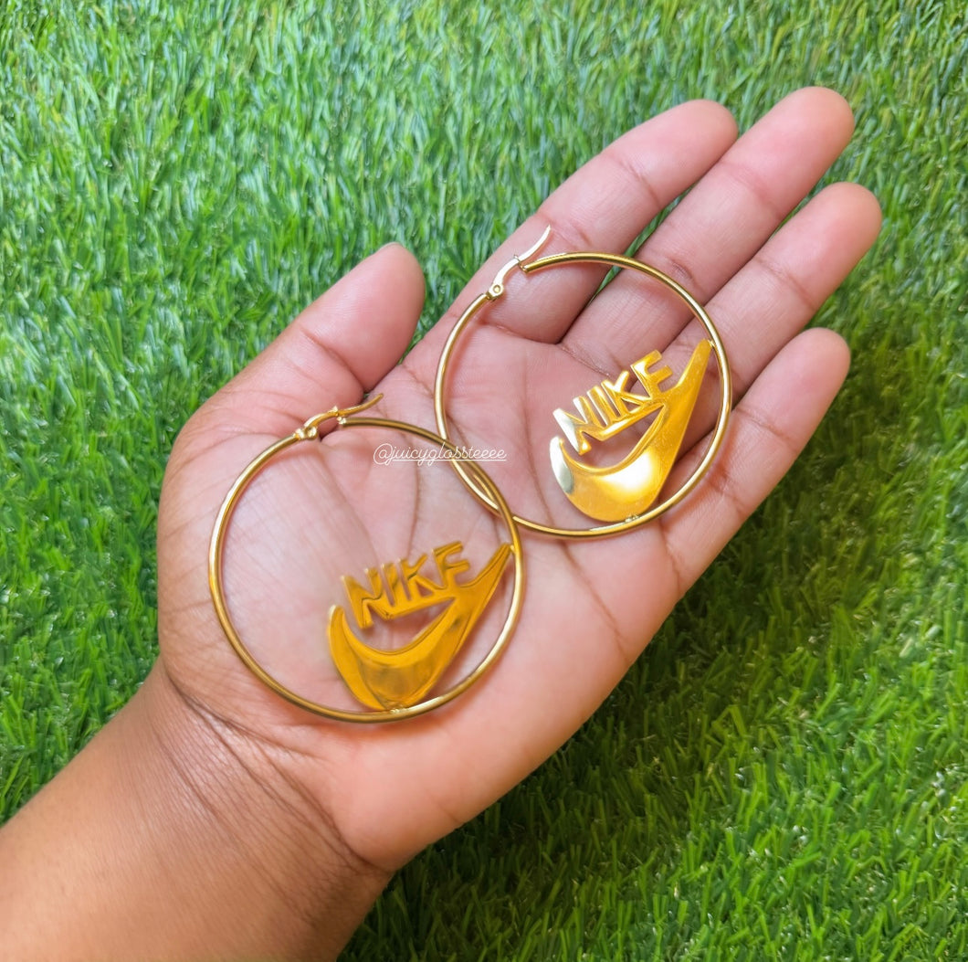 Gold hoop earrings