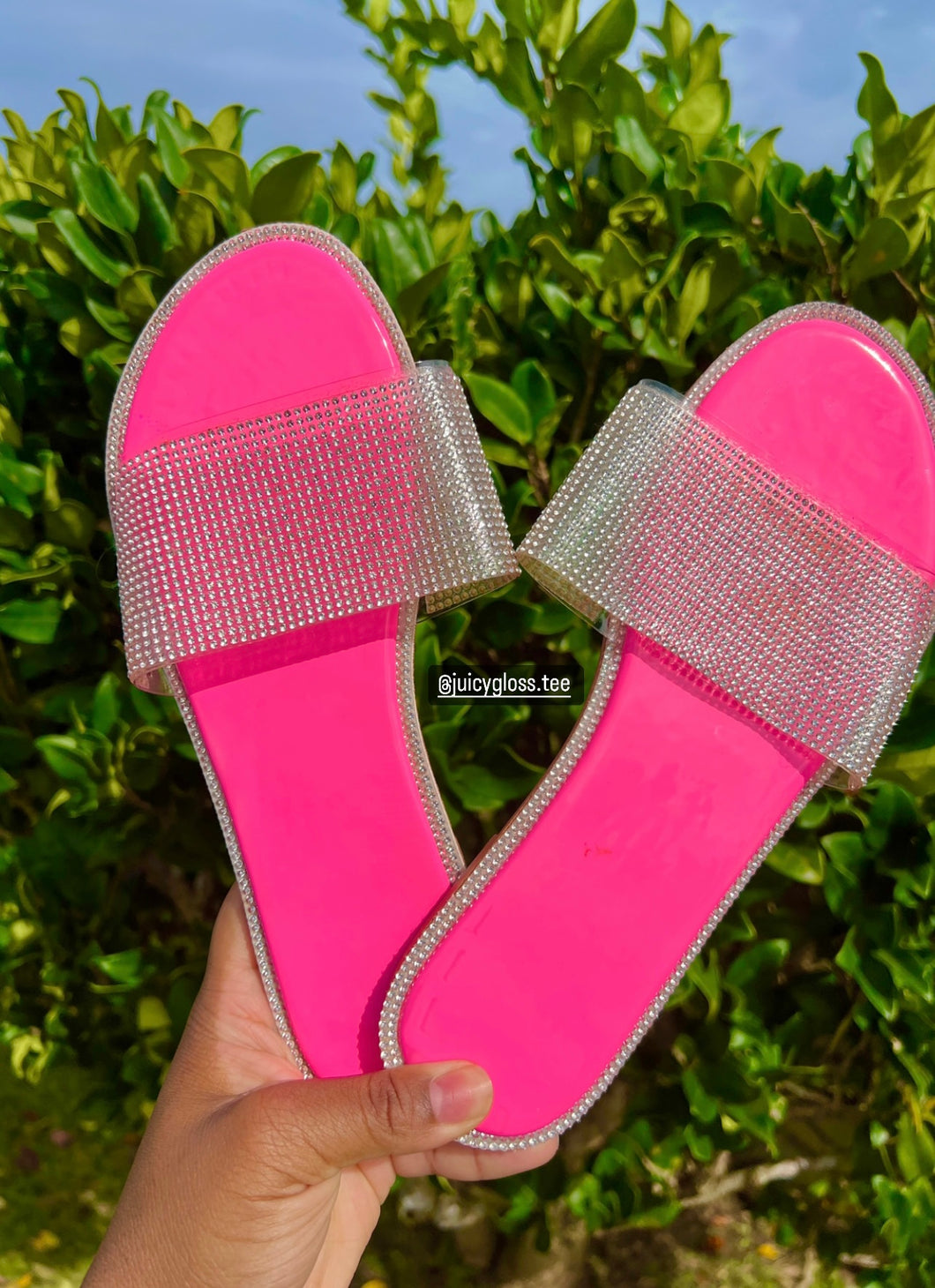 Pink Bling Sandals (size 7)